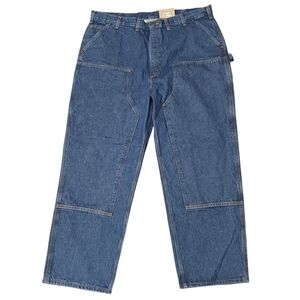 CARHARTT Jeans Mens Double Knee Loose Original Fit Carpenter Work Pants Sz 44x32